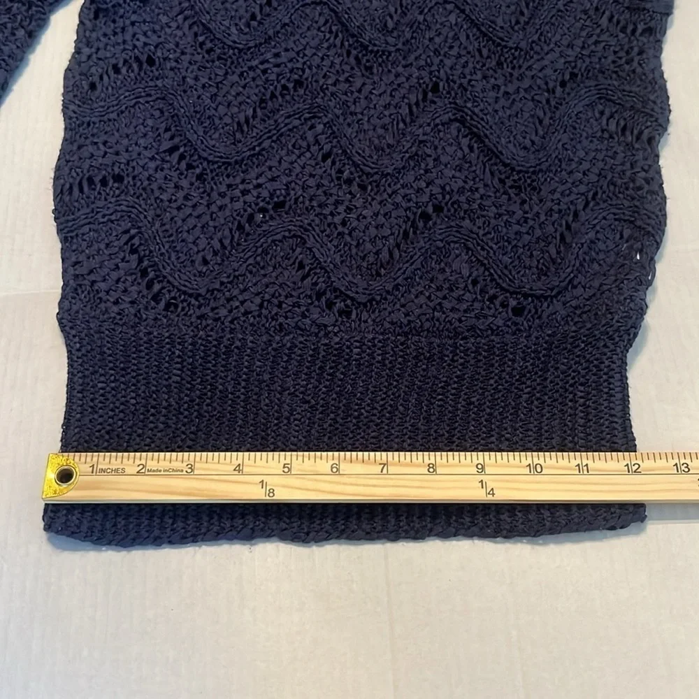 Lilly Pulitzer Navy Larissa Crochet Knit Sweater Size XS/S - Picture 7 of 12